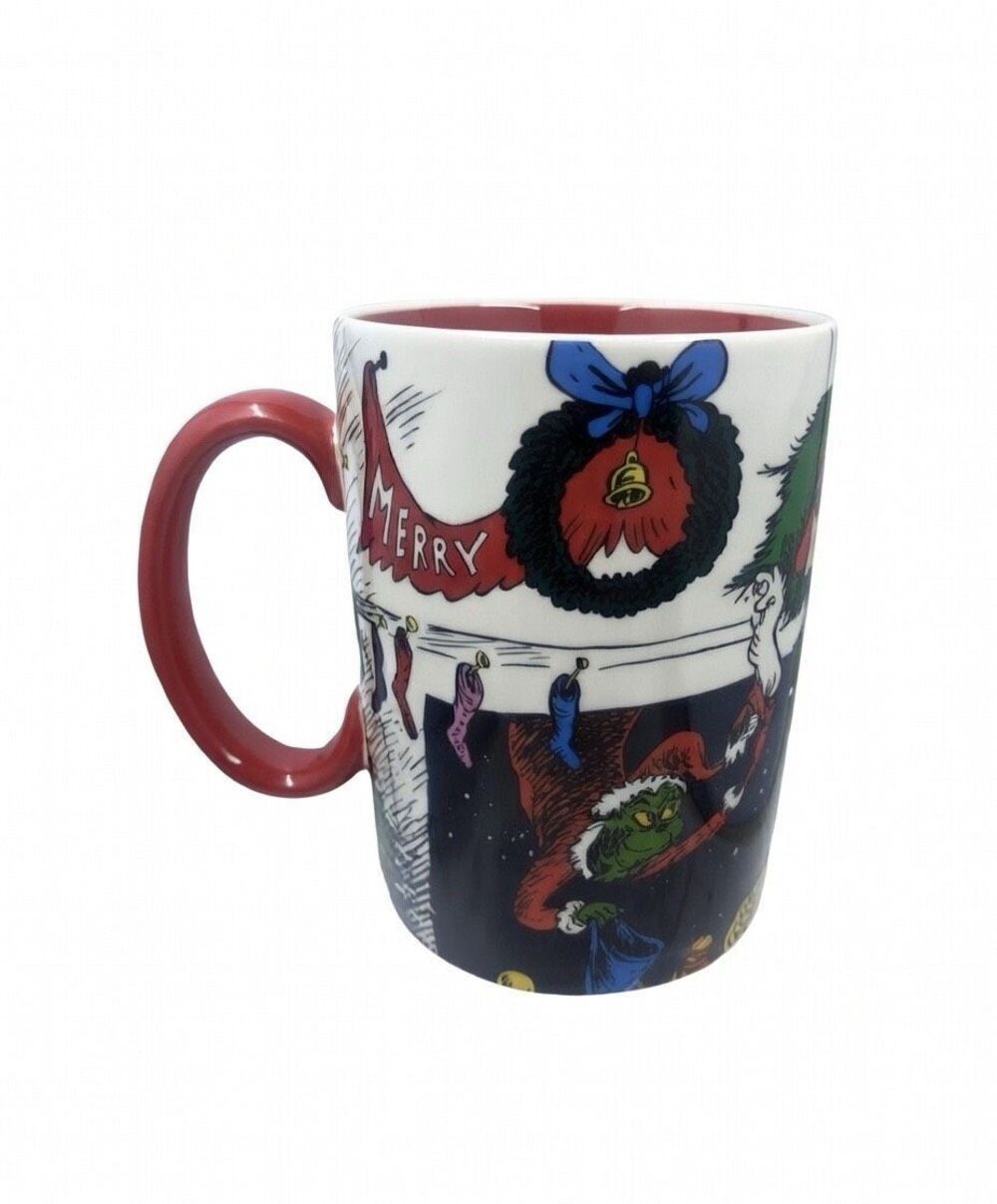 Department 56 Dr. Seuss The GRINCH Stealing Christmas 16oz MUG 2015. Read